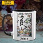 Personalized The Gardener Skeleton Tarot Accent Mug
