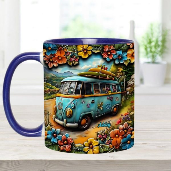 Hippie Van - Personalized Hippie Accent Mug