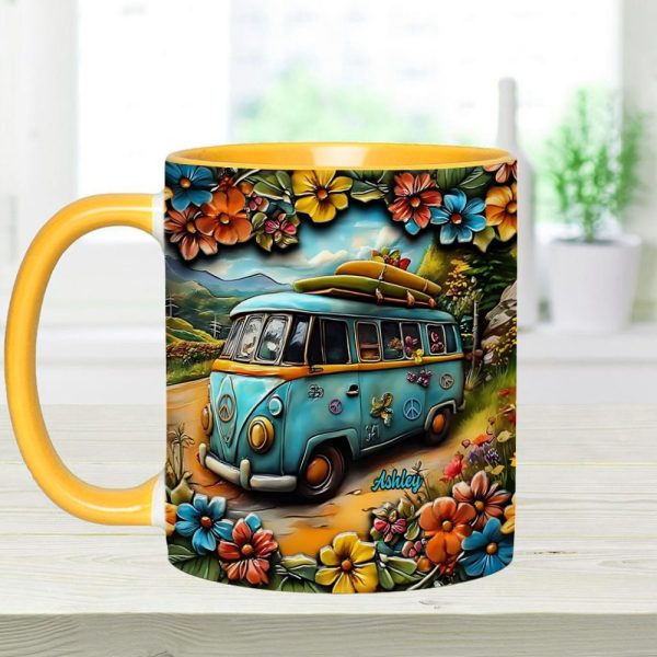 Hippie Van - Personalized Hippie Accent Mug