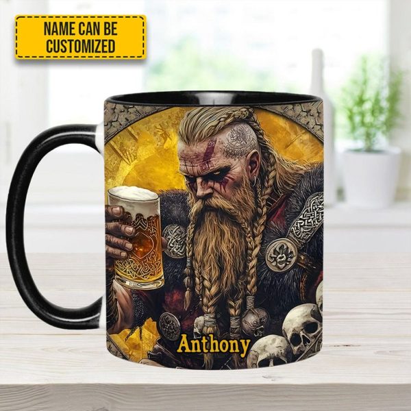 Skål, Warrior – Personalized Viking Beer Accent Mug