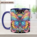 Diamond Butterfly – Personalized Butterfly Accent Mug