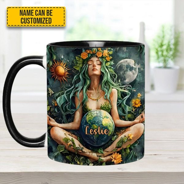 Personalized Mother Earth Goddess Accent Mug