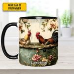 Rooster Vintage – Personalized Chicken Accent Mug