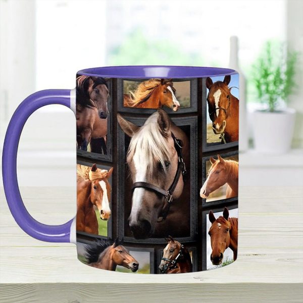 Loves Horses - Horse Accent Mug