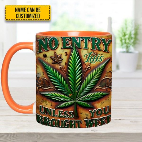 No Entry - Personalized Weed Accent Mug