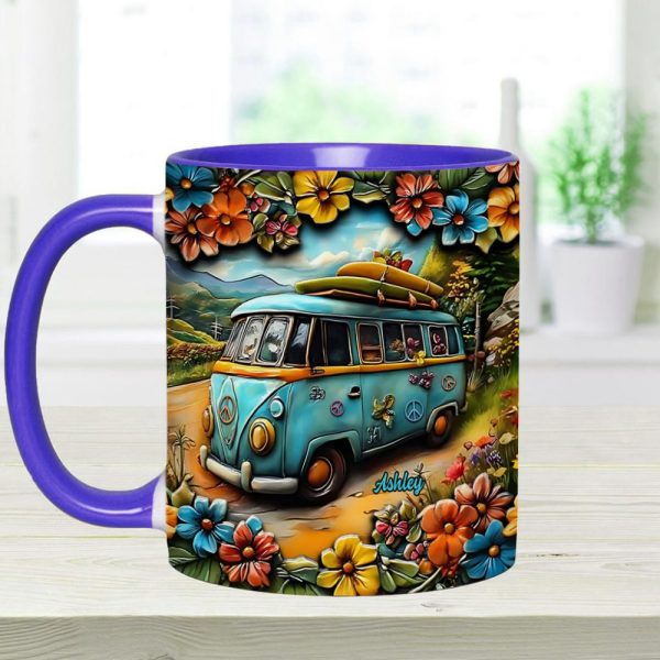 Hippie Van - Personalized Hippie Accent Mug