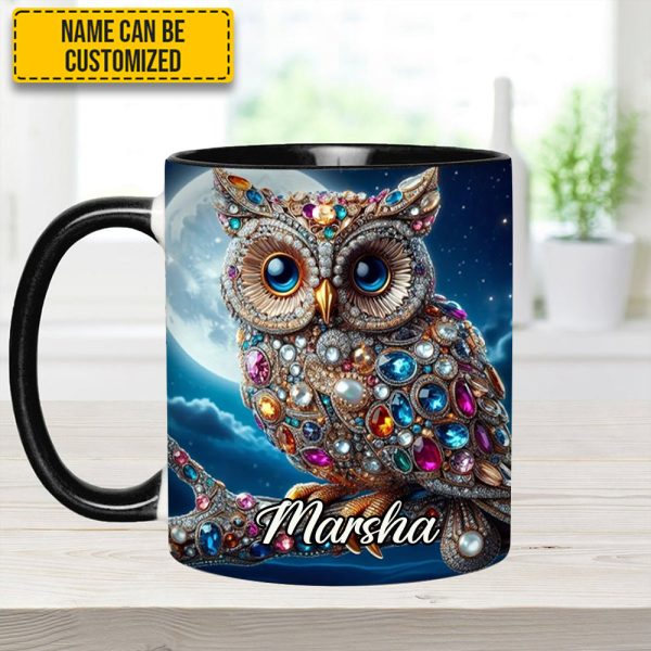 Dark Owl - Personalized Owl Accent Mug
