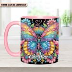Diamond Butterfly – Personalized Butterfly Accent Mug