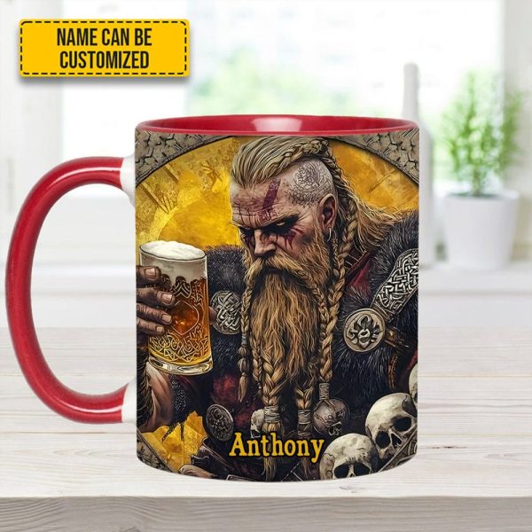 Skål, Warrior – Personalized Viking Beer Accent Mug