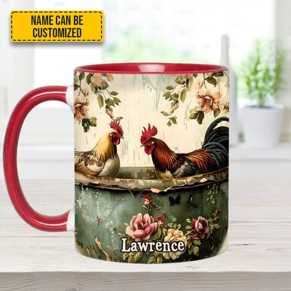 Rooster Vintage – Personalized Chicken Accent Mug