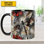 Fantasy Dragonfly Personalized Accent Mug