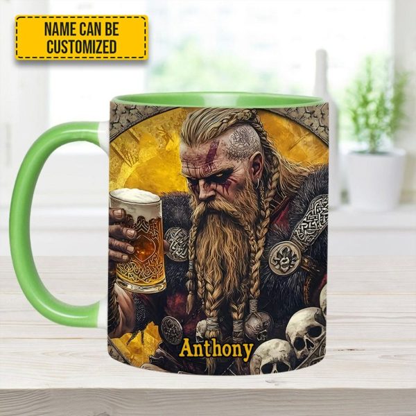 Skål, Warrior – Personalized Viking Beer Accent Mug