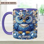 Sparkle Owl - Personalized Owl Accent Mug