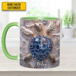 Unique Sea Turtle Personalized Accent Mug