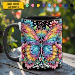 Diamond Butterfly – Personalized Butterfly Accent Mug