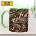 Fishing Gear - Personalized Fishing, Outdoor, Adventure Accent Mug