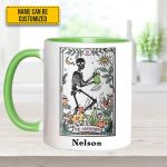 Personalized The Gardener Skeleton Tarot Accent Mug
