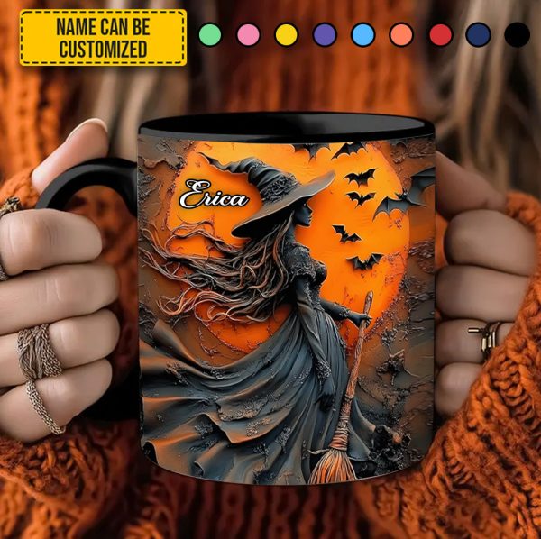 Personalized Midnight Witch Accent Mug