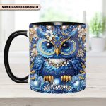 Sparkle Owl - Personalized Owl Accent Mug