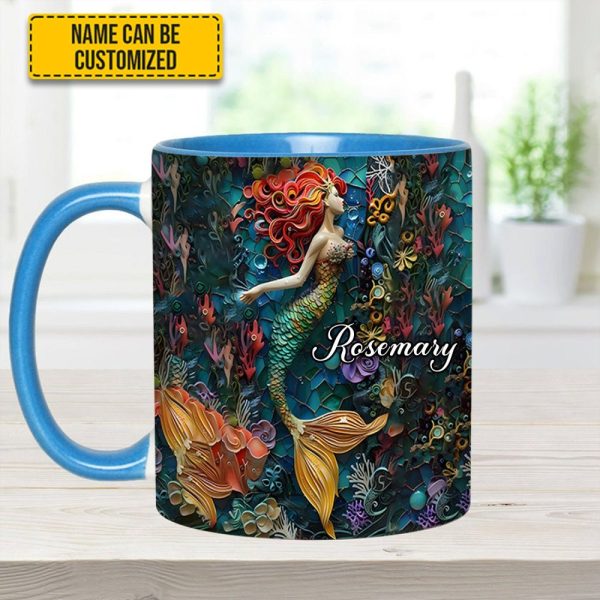 Ocean Mermaid - Personalized Accent Mug