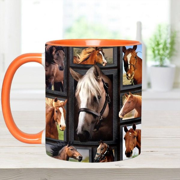 Loves Horses - Horse Accent Mug