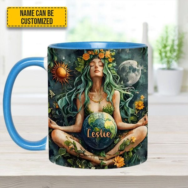 Personalized Mother Earth Goddess Accent Mug
