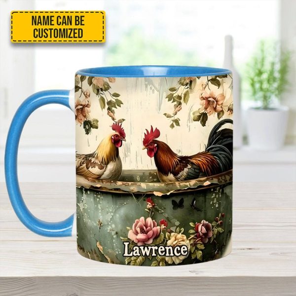 Rooster Vintage – Personalized Chicken Accent Mug