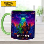 Intergalactic Buddies – Personalized Bigfoot & Alien Accent Mug