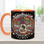Peace Music - Personalized Hippie Accent Mug