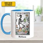 Personalized The Gardener Skeleton Tarot Accent Mug
