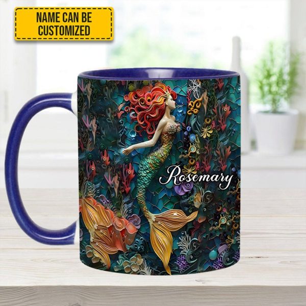 Ocean Mermaid - Personalized Accent Mug