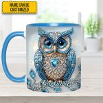 Blue Owl - Personalized Owl Accent Mug