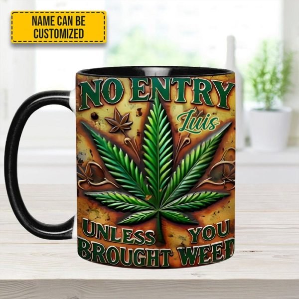 No Entry - Personalized Weed Accent Mug