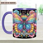Diamond Butterfly – Personalized Butterfly Accent Mug