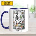 Personalized The Gardener Skeleton Tarot Accent Mug