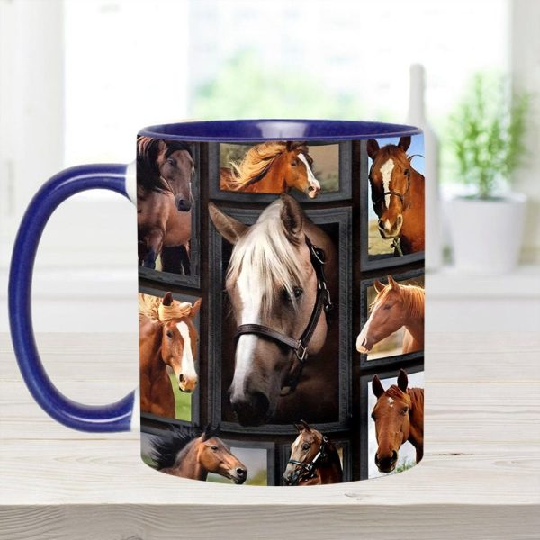 Loves Horses - Horse Accent Mug