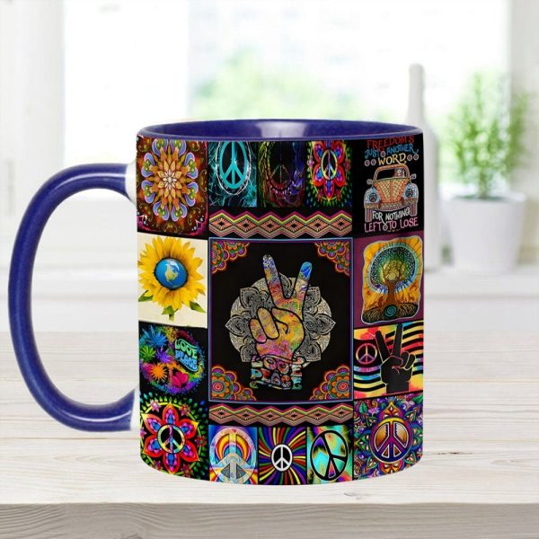Peace Sign Hippie Accent Mug