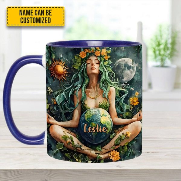 Personalized Mother Earth Goddess Accent Mug