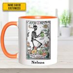 Personalized The Gardener Skeleton Tarot Accent Mug