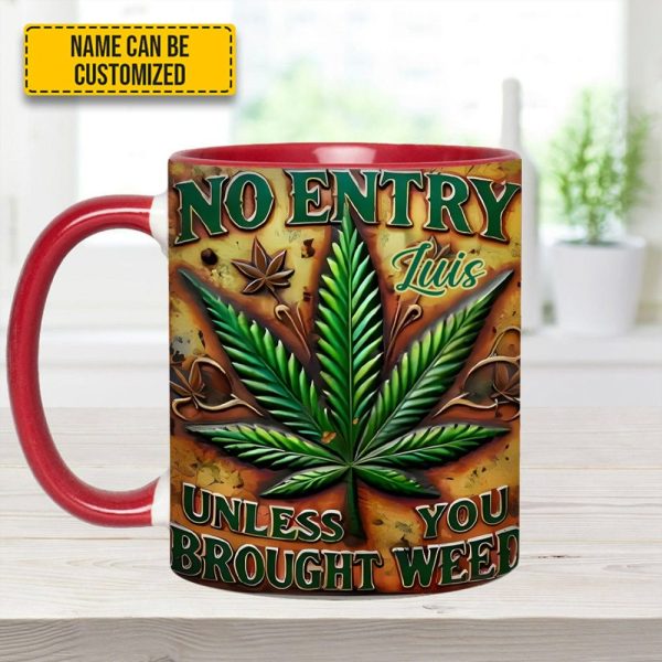 No Entry - Personalized Weed Accent Mug