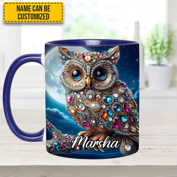 Dark Owl - Personalized Owl Accent Mug