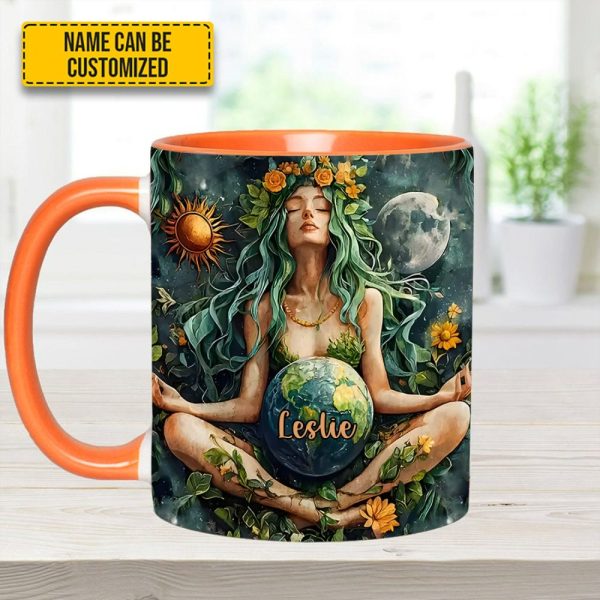 Personalized Mother Earth Goddess Accent Mug