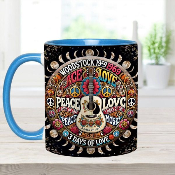 Peace Music - Personalized Hippie Accent Mug