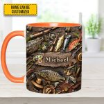Fishing Gear - Personalized Fishing, Outdoor, Adventure Accent Mug