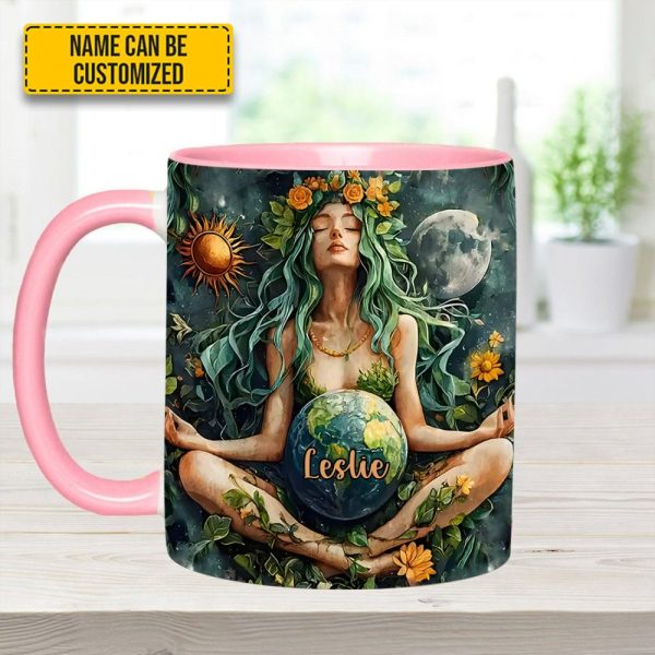 Personalized Mother Earth Goddess Accent Mug