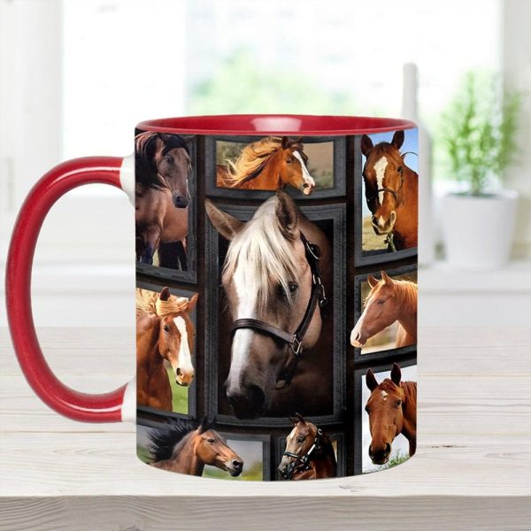 Loves Horses - Horse Accent Mug