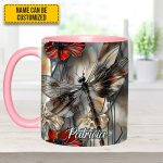 Fantasy Dragonfly Personalized Accent Mug