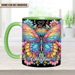 Diamond Butterfly – Personalized Butterfly Accent Mug