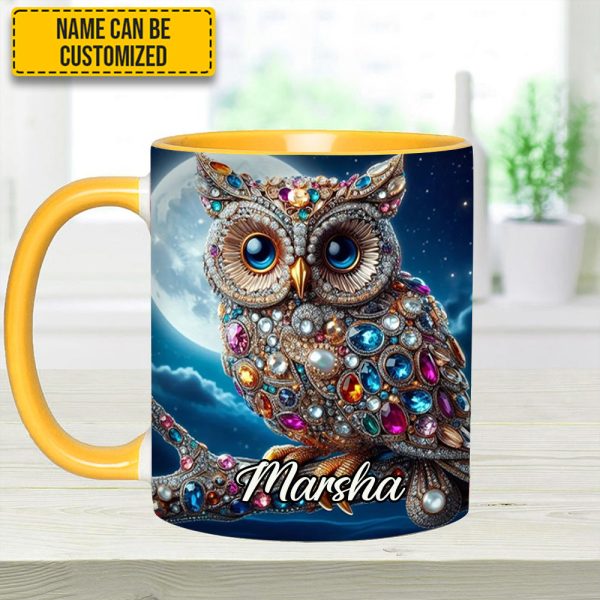 Dark Owl - Personalized Owl Accent Mug