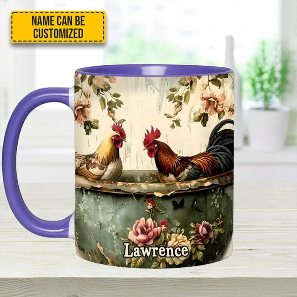 Rooster Vintage – Personalized Chicken Accent Mug